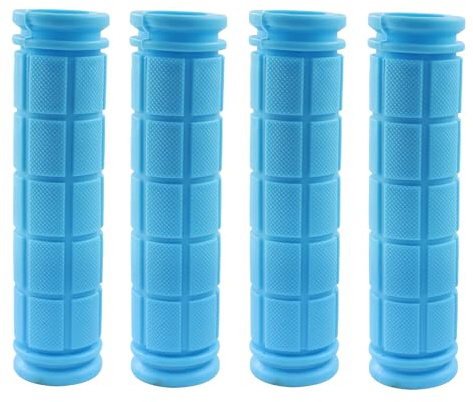 Murtenze 4 Pcs Bike Handle Grips, Non-Slip-Rubber Replacement Handle Bar Grips for Mountain Bicycle, Tricycle, BMX, Kids Bikes(Blue)