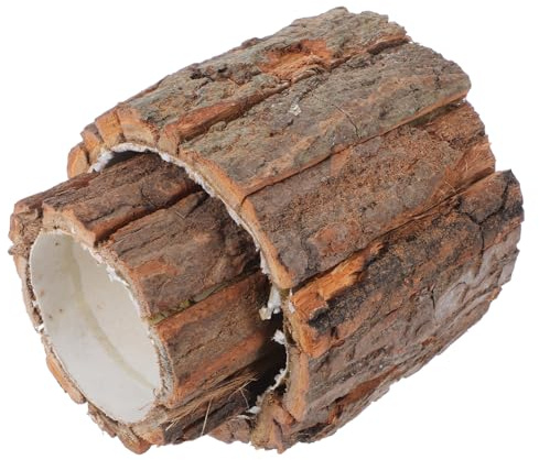 BIUDECO Blumentopf Holz Outdoor 2 Stück Rinde Holzpflanzgefäß im Landhausstil für Zuhause Rustikaler Tischdeko