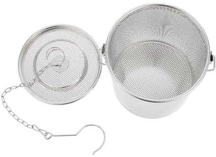 Hohopeti Panier Filtrant Acier Inoxydable Passoire Épices Perforée Panier Vidange Pratique pour Friture Filtre Assaisonnement Sécurisé et Facile à Nettoyer