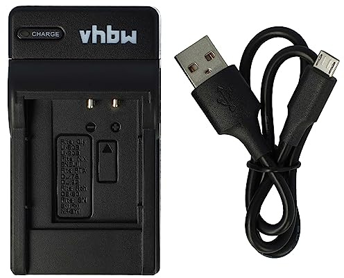 vhbw Cargador USB-C Compatible con Canon IXUS 285 HS | IXUS 285 HS A cámara videocámara/batería + cable USB-C + LED