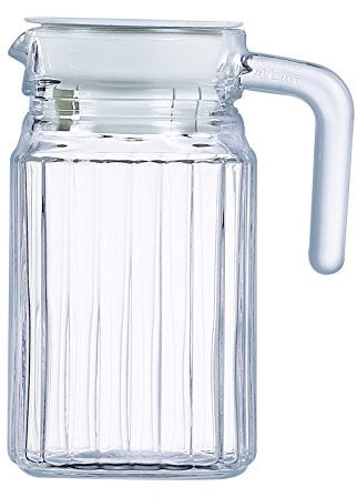 ARC International Luminarc Quadro Jug with White Lid Pitchers, 16 3/4-Ounce by Arc International