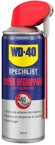 WD-40 Specialist • Super Dégrippant • Spray Double Position • Efficacité Immédiate • Dégrippe rapidement et facilement • Résistant à l'Eau • Compatible Tous Métaux • 400 ML