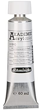 Schmincke AKADEMIE Acryl color Fluoreszierend Weiß in 60 ml-Tube, 23 840 011