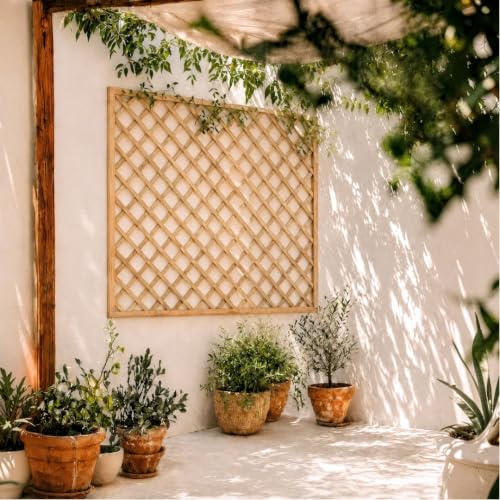 Catral Panel de Celosia Madera Decorativa para Jardín y Terraza 180X180CM | Producto Nortene Para Jardín, Terraza Y Exterior, Resistente Y Duradero Para Uso Exterior Continuado. Fácil Instalación