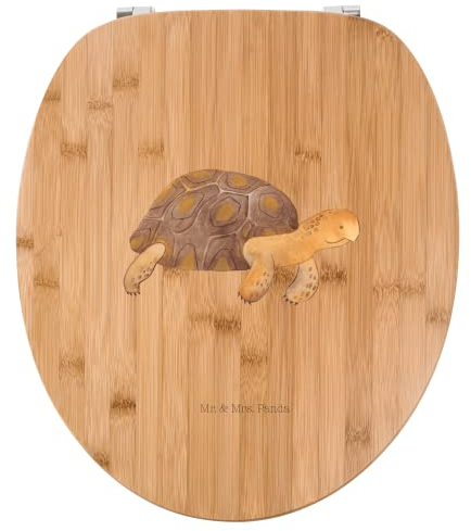 Mr. & Mrs. Panda Motiv WC Sitz Schildkröte Marschieren - Geschenk, Reiselust, Motivation, Meerestiere, Urlaub, Inspiration, Meer, Toilette, WC-Sitz,