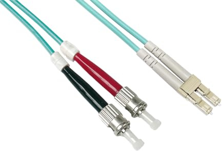 LINK LKLCST3503 - Cavo Fibra Ottica LC-ST Multimode OM3 50/125 Duplex 3 Metri – Alta Velocità per Networking, Server e Data Center