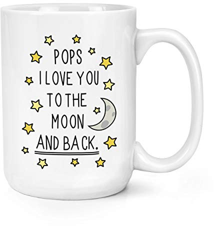 Pops I Love You To The Moon And Back 15oz Große Becher
