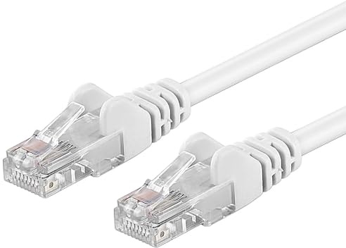 PremiumCord nätverkskabel, Ethernet, LAN & Patch-kabel Cat6, UTP, snabb flexibel och robust RJ45-kabel 1 Gbit/S, AWG 26/7, kopparkabel 100% Cu, vit, 7 m