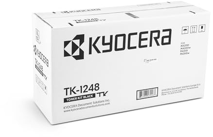 Kyocera TK-1248 Toner Schwarz. Toner Drucker kompatibel für Kyocera PA2001, PA2001w, MA2001 und MA2001w. Original Tonerkartusche für bis zu 1200 Seiten