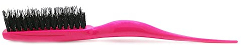 Boar Bristle Brush Comb Hair Teasing Brush Salon Boar Bristle Styling Backcombing Brush Hair Brush for Women Men(1Pcs Fuchsia)