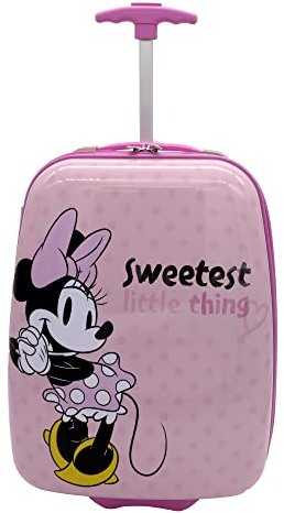 Undercover Kinder Hartschalen Trolley Handgepäck, 2 Rollen, 20 x 44 x 33 cm - 23 l, Motiv: Minnie Mouse