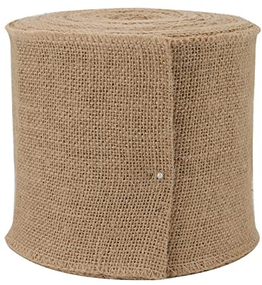 JOIKIT 15cm x 18m Natural Hessian Roll, Hessian Fabric Roll, Woven Jute Fabric Burlap Table Runner for Arts, Crafts, Decorative Collages