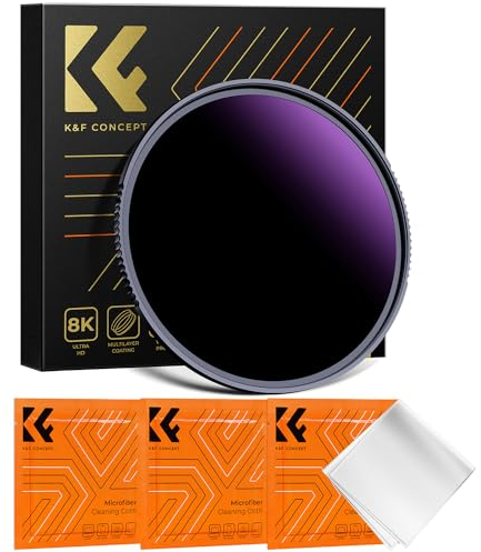 K&F CONCEPT Nano-Xcel 58mm ND1000000 Filtro (20 f-Stops), Filtro ND de Densidad Neutra ND1000000 de Vidrio Óptico con 28 Capas Revestimientos