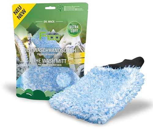 DR. WACK - F100 Guanto da Lavaggio per Bicicletta – Microfibra di Alta qualità I Guanto in Microfibra Ultra Morbido I Forte assorbenza, Pulizia della Bicicletta di Alta qualità