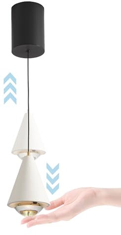 YOXANG Creativo Sollevamento Illuminazione Interruttore a sfioramento Dimmerazione Luce a sospensione Camera da letto Salita e discesa Regolabile Luci sospese Alluminio Forma Conica Lampadari LED