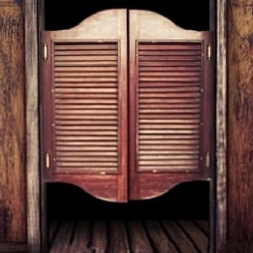 Kanduo Halbhohe Türöffnungen Braune Fensterladen-Flügeltür, Küche, Innenbereich, Café-Flügeltür, halbe Taillentür, individuelle Größenfarbe erhältlich Schiebe-Schwenktür(Size:101x120cm)