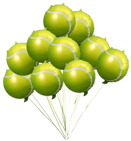 Toyvian 10 Stück Grüner Tennis-Party-Ballon Tennisball Große Luftballons Tennis-Party-Dekoration Für Sport-Motto-Geburtstag Frauen Männer Dekoration Partyzubehör 45 7 Cm