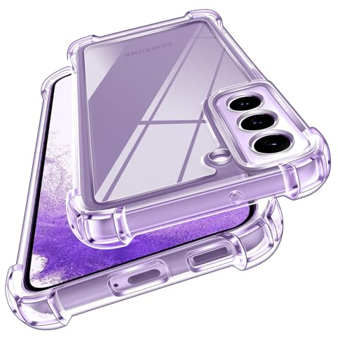 ivoler Anti-Jaunissement Clair Coque pour Samsung Galaxy S22 5G avec Coins Renforcés, [Protection Antichoc Militaire] Transparent Étui de Protection Mince Bumper Housse