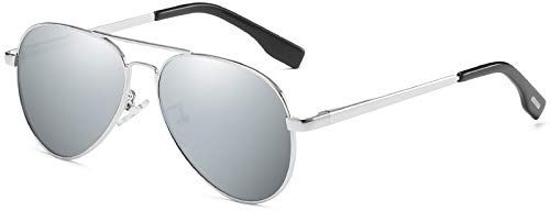 QVKUUT Polarisierte Sonnenbrille für Damen Herren,Metallrahmen Sonnenbrillen,Klassic Schwarz Sonnenbrillen,UV400 Schutz