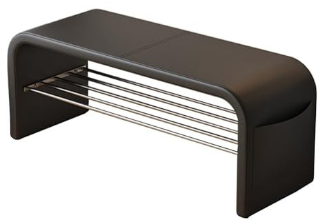XLIHAWY Eingangsbank, Moderner Gepolsterter Sitz Fürs Foyer, Verstaubarer Schuhwechselhocker, Stuhl Am Fußende des Bettes Für Wohnzimmer Innenbereich Küche Schlafzimmer(Schwarz,100x35x40cm)