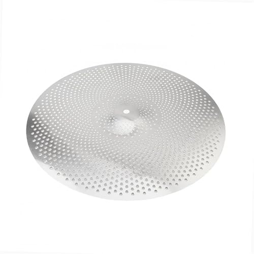 Platillo Tipo Crash Platillo Silencioso Hihat Crash Ride De Bajo Volumen Para Juegos De Batería Platillo Silencioso Para Práctica De Baterista Plateado De 14/16 / 18/20 Pulgadas(16 Inch)