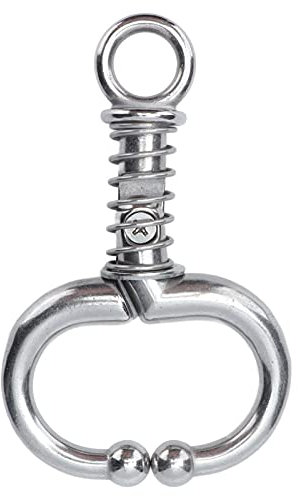 Aumotop Rinder-Nasenring, Edelstahl, Rinder-Nasenklemme, Bullenkuh mit Feder-Nasenring, Bauernhof (Kleiner W Spring Bull Nasenring)
