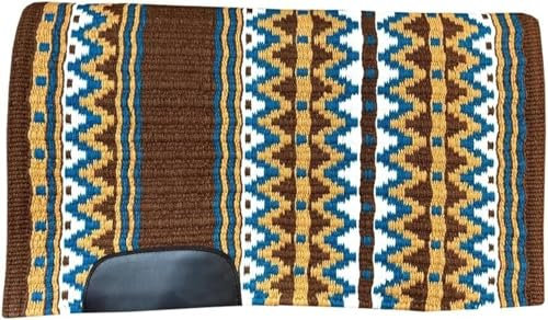 EQUIEMPRESS Sattelunterlage Western Show/Westernsatteldecke aus Neuseelandwolle, Top Wool Pad Sensor Flex (Anpassung möglich) A-512 (34 x 38)