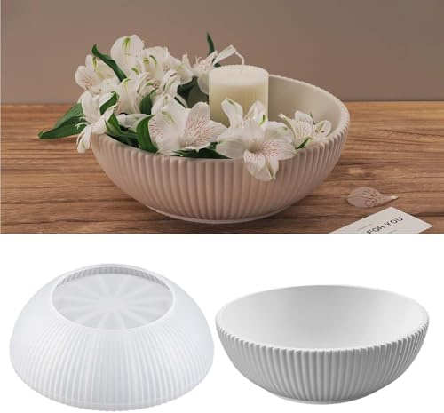 Silikonformen Gießform Schale - Große Runde Tablett Gießformen - DIY Silikon Gießformen - Epoxidharz Formen für Resin Bowls