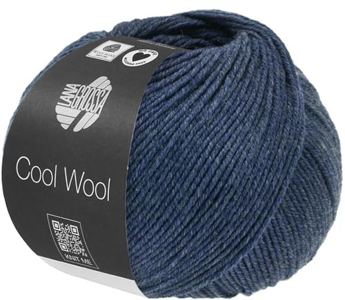 LANA GROSSA Cool Wool Melange | Extrafeine Merinowolle waschmaschinenfest und filzfrei | Handstrickgarn aus 100% Schurwolle (Merino extrafein) | 50g Wolle zum Stricken & Häkeln | 160m Garn FB 1493
