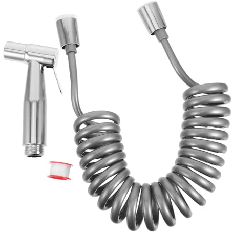 HOMSFOU Spruzzatore Per Wc in Acciaio Inossidabile Attacco Getto Portatile Per Spruzzatore d Acqua Adattabile Per Lavelli Da Cucina e Docce Controllo Della Pressione Antispruzzo Per Pulizi