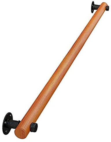 LDTTYRC Kit de pasamanos de Escalera, barandilla Redonda de Madera para escaleras, para Interiores y Exteriores, para Personas Mayores, Antideslizante, de Seguridad, 30 cm/12 Pulgadas