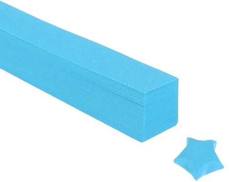 PATIKIL 1080 Hojas De Tiras De Papel Para Estrellas De Origami Tiras De Papel Estrella Azul Oscuro Para Decoración Manualidades DIY Arte Manual 9.4x0.4