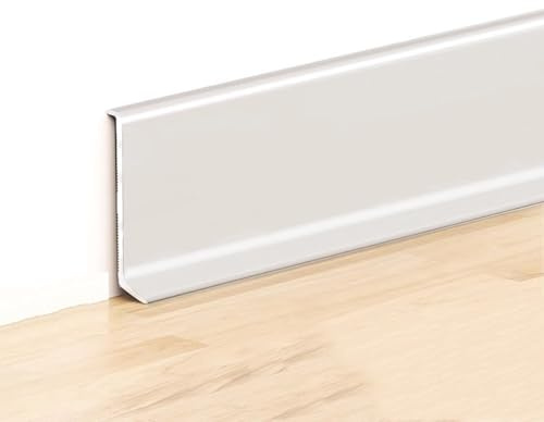Battiscopa In Metallo, 125 Cm* 4 Pezzi Per Pareti E Pavimenti Facile Da Installare Moderni Battiscopa In Alluminio Per Pareti(Apricot Gray,8cmx125cm)