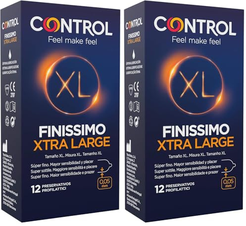 Control Preservativos XL - 12 Unidades (Paquete de 2)