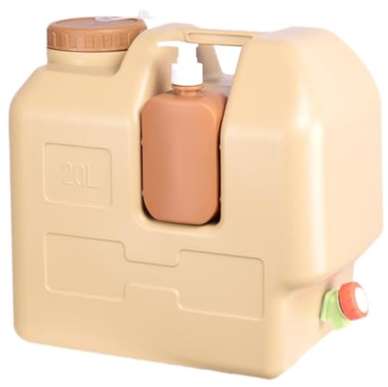 Fiocias Contenedor de Agua de 20 litros con Grifo. Bidón de Agua para Senderismo Y Lavado de Manos en Caso de Emergencia.