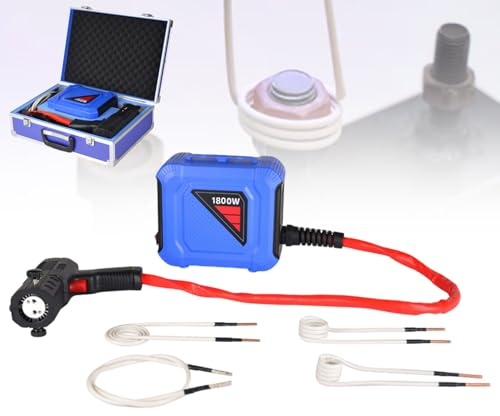 Kit de calentador de inducción sin llama de 1800 W con 4 bobinas para quitar pernos, tuercas y rodamientos oxidados
