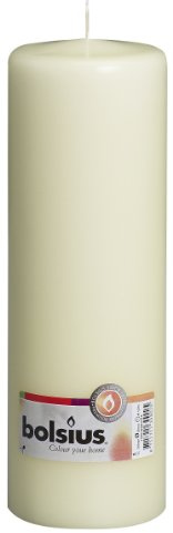 BOLSIUS Qualitäts - Stumpenkerzen 250 x 80 mm elfenbein im 8er Pack