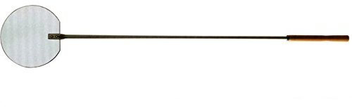 Pala inox per forno pizza tonda con manico in alluminio da 170 cm con pala da 30 cm