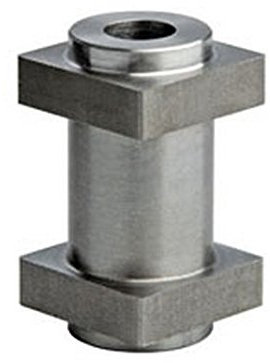 Perno Di Collegamento A Base Quadrata Per Cardine A Fascetta. Finitura Grezza.