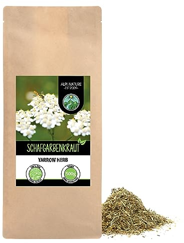 Alpi Nature Yarrow Tea 500g 1.1 lb, Dried and Cut Yarrow Herb, Loose Leaf Tea for Herbal Infusion