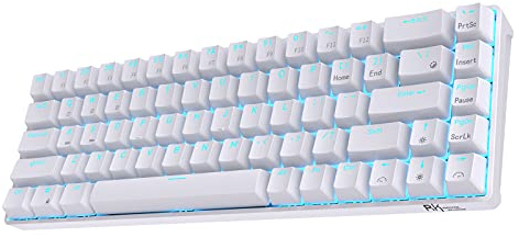 RK ROYAL KLUDGE RK68 Hot-Swappable 65% kabellose mechanische Tastatur, 65% 68 Tasten kompakte Bluetooth-Gaming-Tastatur mit eigenständigen Pfeil-/Steuerungstasten, Tactile Braunen Schalter