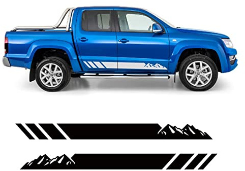 Seitenschwelleraufkleber für VW Amarok Off Road Mountain Graphics Vinyl Aufkleber Autotür Seitenschweller Aufkleber Auto Body Pickup Trunk Stripes