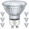 EKSAVE Ampoules Halogènes GU10 35W 230v MR16 pour Rail, encastré, éclairage d'accentuation, plafonnier, hotte, dimmable blanc chaud, lot de 6