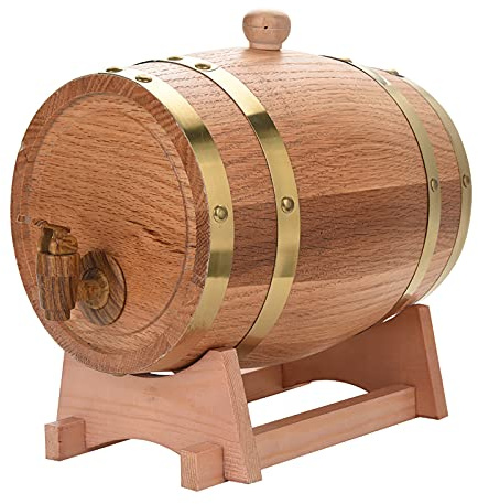 Nimomo Vintage Wood Ek Timber Vinfat, Ekfat Ek Timber Wine Barrel Vinfat för öl Whisky Rom Port (3L)