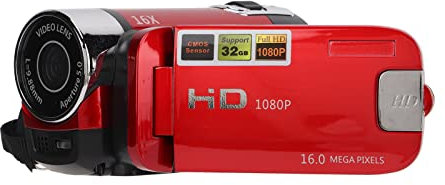 NIZUUONE Caméra Vidéo Caméscope Full HD 4K 48MP Enregistreur de Caméra Rotation à 270° Écran 2,7 Pouces Zoom 16X Caméscope Numérique Tft USB 4K Avi Jpg 48M 9212X5184 Écran LCD Couleur