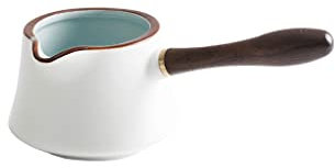 XAoSCd Kleiner Milchbecher aus Keramik mit Henkel, Soßenbecher, Safteimer, Küche, Restaurant, Milchkännchen, Milchkännchen, Milchbecher, Sauciere, Milchlöffel, Soßenkännchen (grau) (Gold)