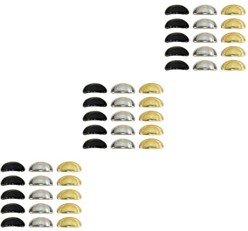 POPETPOP 3 Sätze Puppenhausmöbel Machen Sie Es Mini-Essen Griffe Puppenküchenzubehör Aufhänger Puppenschrank Kleiderbügel Goldene Knöpfe Für Blazer Bausatz Legierung 15 Stück * 3