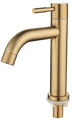 Küchenspülenarmaturen Wasserhähne Einzelbeckenarmatur Sus 304 Material Beckenarmatur Gebürstetes Gold s
