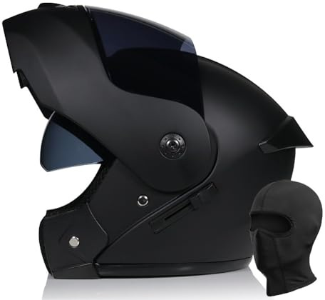 Uueybsg Motorrad Klapphelm Motorradhelm Integralhelm ECE/DOT Zertifiziert Modularer Helm mit Doppelvisier Atmungsaktiv Integrierter Roller Mofa Helm Sturzhelm für Erwachsene Männer Frauen