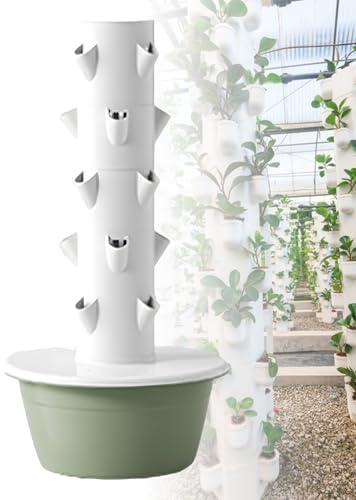 LADECNERHT Aeroponic Tower Aeroponic Tower Garden System Hydroponics Growing System Kit Green and Healthy Save Water and Energy Suitable for Hydroponic Gardening Enthusiasts,green-5-Layers